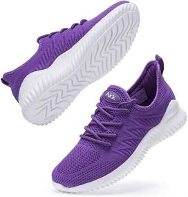 img 3 attached to AKK Women's Athletic Walking Shoes: Enhance Your Performance with Style