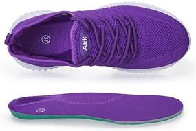 img 2 attached to AKK Women's Athletic Walking Shoes: Enhance Your Performance with Style