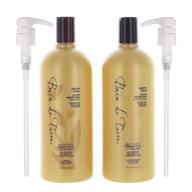 🌺 bain de terre passion flower color preserving shampoo and conditioner: extra large size - 33.8 oz with convenient 2 liter pumps logo