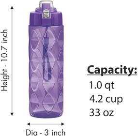 img 3 attached to 🚴 Sports Water Bottle 3 Pack -35 oz for Adults | Leakproof BPA-Free Wide-Mouth | Carry Handles, Ideal for Cycling, Camping, Gym, Yoga, Fitness, Hiking