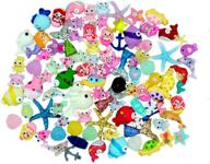 🌈 colorful slime charms set: mermaid tail, unicorn, ducks, and animals – perfect for kids and adults craft making, ornament scrapbook diy crafts – includes 100pcs resin flatback slime beads logo