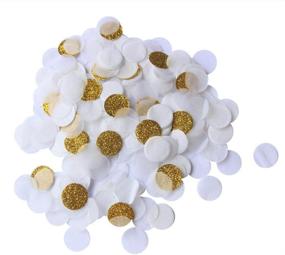 img 1 attached to 💍 Sparkling White Gold Tissue Paper Confetti for Wedding Table Decoration - 3000 Pack