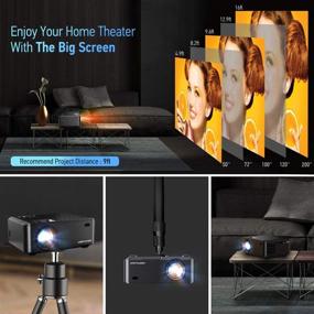 img 1 attached to 📽️ DBPOWER 7000L HD WiFi Mini Projector: Portable, 1080P, Sync Screen with iOS/Android, Carrying Case & Zoom - Ideal for Home Movies, Smartphone/Laptop/PC/DVD/TV/PS4 Compatible