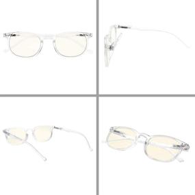 img 3 attached to 👓 UV420 Protection Transparent Lens Computer Glasses for Women and Men (+4.0) – Ideal Readers for Comfortable Reading