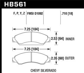 img 1 attached to Хок Перформанс HB561P 710 СуперДьюти тормоз