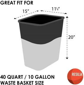 img 3 attached to 🗑️ Resilia Heavy Duty Plastic Trash Bags BTG-39XH: Durable Garbage Can Liners for Kitchen and Home Use - 20 Gallon, 32x39 Inches, 100 Bag Bundle