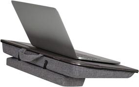 img 1 attached to 📚 LapGear Elevation Lap Desk with Booster Cushion -Gray Woodgrain - 17.3 Inch Laptop Compatibility - Style No. 87965