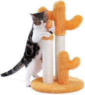 🌵 made4pets cactus cat scratching post - interactive cat scratcher with 3 poles and dangling ball for cats and kittens logo