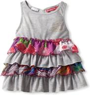 desigual little girls ruffle tunic logo