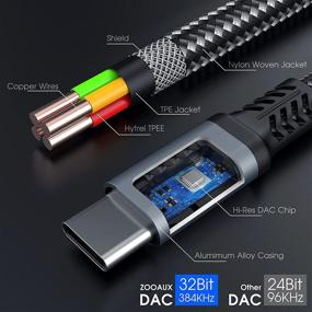 img 1 attached to 🔌 ZOOAUX USB C разветвитель - адаптер для двух USB C наушников и зарядки, 2-в-1 аудио-донгл с кабелем и быстрой зарядкой 60W PD. Поддерживает звонки и музыку для Pixel 4 3 XL, Galaxy S21 S20+ S20 Note 20 10, Xperia.