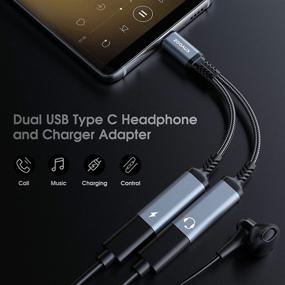 img 3 attached to 🔌 ZOOAUX USB C разветвитель - адаптер для двух USB C наушников и зарядки, 2-в-1 аудио-донгл с кабелем и быстрой зарядкой 60W PD. Поддерживает звонки и музыку для Pixel 4 3 XL, Galaxy S21 S20+ S20 Note 20 10, Xperia.