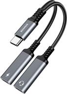 🔌 zooaux usb c разветвитель - адаптер для двух usb c наушников и зарядки, 2-в-1 аудио-донгл с кабелем и быстрой зарядкой 60w pd. поддерживает звонки и музыку для pixel 4 3 xl, galaxy s21 s20+ s20 note 20 10, xperia. логотип