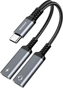 img 4 attached to 🔌 ZOOAUX USB C разветвитель - адаптер для двух USB C наушников и зарядки, 2-в-1 аудио-донгл с кабелем и быстрой зарядкой 60W PD. Поддерживает звонки и музыку для Pixel 4 3 XL, Galaxy S21 S20+ S20 Note 20 10, Xperia.