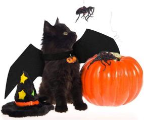 img 2 attached to PetLoft Cat Halloween Costume Bat Wings with 2 Pumpkin Bells – Adjustable for Cats and Small Dogs