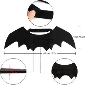 img 3 attached to PetLoft Cat Halloween Costume Bat Wings with 2 Pumpkin Bells – Adjustable for Cats and Small Dogs