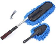 🚗 lint-free car duster with extendable handle - ideal for exterior and interior use - scratch-free microfiber technology - pack of 3 logo