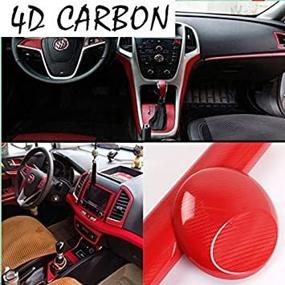 img 1 attached to 🔴 DIYAH 4D Red Carbon Fiber Vinyl Wrap Sticker - Air Release Bubble Free & Anti-Wrinkle - 12" X 60" (1FT X 5FT)