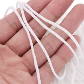 img 1 attached to 🧵 White 1/8 inch Elastic Cord for Masks - 10 Yard Knit Sewing Crafts DIY Ear Band Loop