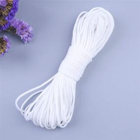 img 3 attached to 🧵 White 1/8 inch Elastic Cord for Masks - 10 Yard Knit Sewing Crafts DIY Ear Band Loop