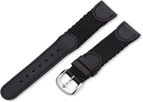 img 3 attached to 👨 Hadley Roma Leather Watch Strap for Men's Watches: Colorful Option with Watch Bands