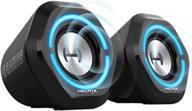 🔊 edifier g1000 usb computer speakers: usb-powered bluetooth 5.0 gaming speakers with grb lights - black logo