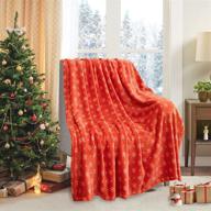 🎄 cozy up to winter: festive christmas throw blankets - red snowflake design for couch, sofa, and bed logo