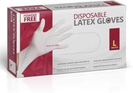 🧤 powder-free large box of 100 general purpose disposable latex gloves logo