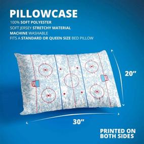 img 2 attached to Revamp Your Bed with Rink 🛏️ Pillowcase, Hockey Pillows - ChalkTalk Sports Exclusive!