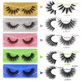 img 2 attached to 🌸 Lanflower Lashes: 10 Styles of Natural Look 3D Faux Mink False Eyelashes with Portable Boxes