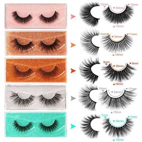 img 1 attached to 🌸 Lanflower Lashes: 10 Styles of Natural Look 3D Faux Mink False Eyelashes with Portable Boxes