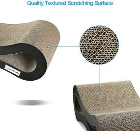 img 2 attached to 🐱 YoungCat Scratcher Lounge - Corrugated Cat Scratcher Cardboard Protector for Furniture, Couch, Floor - Eco-Friendly Toy to Keep Cats Happy and Healthy