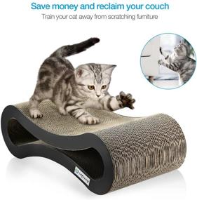 img 1 attached to 🐱 YoungCat Scratcher Lounge - Corrugated Cat Scratcher Cardboard Protector for Furniture, Couch, Floor - Eco-Friendly Toy to Keep Cats Happy and Healthy