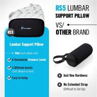 relax support rs5 lumbar roll cushion: adjustable car seat lower back support pillow for pain-free driving posture - customizable firmness levels logo