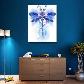 img 2 attached to 🐉 SKRYUIE 5D Diamond Painting Blue Dragonfly Kit: Full Drill, DIY Rhinestone Craft Set 30x40cm