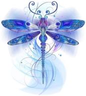 🐉 skryuie 5d diamond painting blue dragonfly kit: full drill, diy rhinestone craft set 30x40cm logo