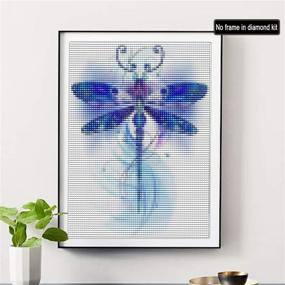 img 3 attached to 🐉 SKRYUIE 5D Diamond Painting Blue Dragonfly Kit: Full Drill, DIY Rhinestone Craft Set 30x40cm