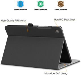 img 2 attached to 📱 Fintie Samsung Galaxy Tab S5e Case - Multi-Angle Viewing Stand Cover with Auto Sleep Wake, Black