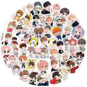 img 4 attached to 🎵 BTS Stickers: 80Pcs Kpop Cut Vinyl Decals for Laptop, Luggage, iPhone, Car & More - Waterproof Stickers for Kids, Girls, Boys