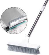 🧽 adjustable long reach scrubber brush - 2 in 1 floor scrub brush with stiff bristles for efficient shower, tile, kitchen, bathroom, patio, wall, and deck cleaning logo