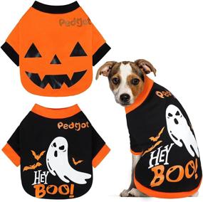 img 4 attached to Pedgot 2-Pack Pet Clothes: Pumpkin Dog T-Shirt | Soft Cotton Funny Pet Costumes | Puppy Supplies