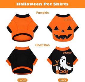 img 1 attached to Pedgot 2-Pack Pet Clothes: Pumpkin Dog T-Shirt | Soft Cotton Funny Pet Costumes | Puppy Supplies