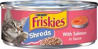 purina friskies wet cat food, salmon shreds in sauce - (24) 5.5 oz. cans logo