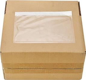 img 2 attached to SJPACK 7.5x5.5 прозрачные самоклеящиеся конверты с верхней загрузкой для упаковки списка и меток - упаковка из 100 штук