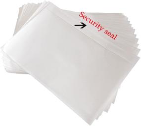 img 4 attached to SJPACK 7.5x5.5 прозрачные самоклеящиеся конверты с верхней загрузкой для упаковки списка и меток - упаковка из 100 штук