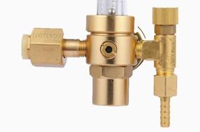 img 2 attached to 🔥 Premium Copper Gas Regulator for Mig/Tig Welding Machines: Reboot CO2 Gas Regulator with Full Copper Flowmeter Valve - A Must-Have Welding Accessory!