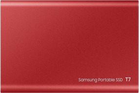 img 1 attached to 🔴 Renewed Samsung Portable SSD T7 500GB USB 3.2 External Solid State Drive Red