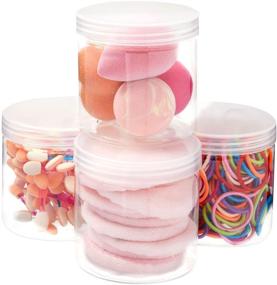 img 3 attached to 🔶 Convenient 12oz Plastic Jars with Lids (8 Pack) for Slime, Crafts & Beauty