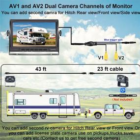img 3 attached to LeeKooLuu G2 RV Backup Camera System: 7 Inch Screen, AHD 2nd License Plate Camera, DIY Support for RVs, Trailers, Trucks, and More