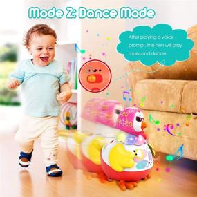 img 1 attached to 🐔 VATOS Baby Musical Toys - Interactive Dancing Hen with 2 Chicken Whistles, Light & Sounds for Developmental Learning, 1-3 Years Old Toddlers - Boys and Girls