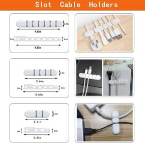 img 3 attached to Organize Cables with Ease: 140pcs Cable Management Kit with Cable Sleeve Split and Self-Adhesive Clip Holder - Perfect for TV, Computer, Office, and Home Use!